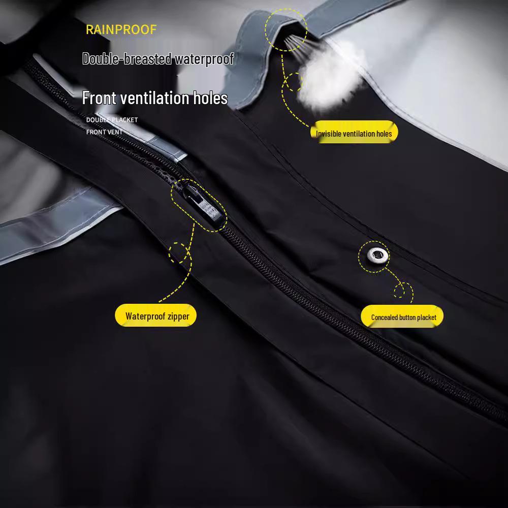 Herren Sturmfestes Doppellagiges Motorrad-Regenmantel- und Hosen-Set