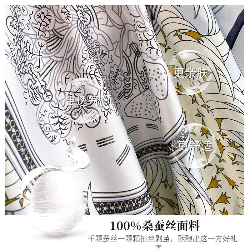 Hangzhou silk 91 square scarf scarf silk scarf women's 111 mulberry silk spring and autumn foreign style high-end shawl mother model