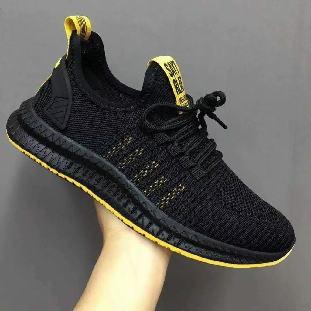 True flying woven trendy shoes, simple and trendy men's sports and leisure running, lazy shoes men's 2025 direct foreign trade models