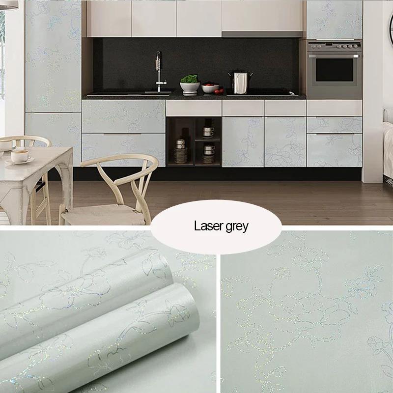 Laser Baking Paint Thicken Self Adhesive Wallpaper Desktop Cabinet Renovation Sticker Kitchen Waterproof Oil Resistant Sticker