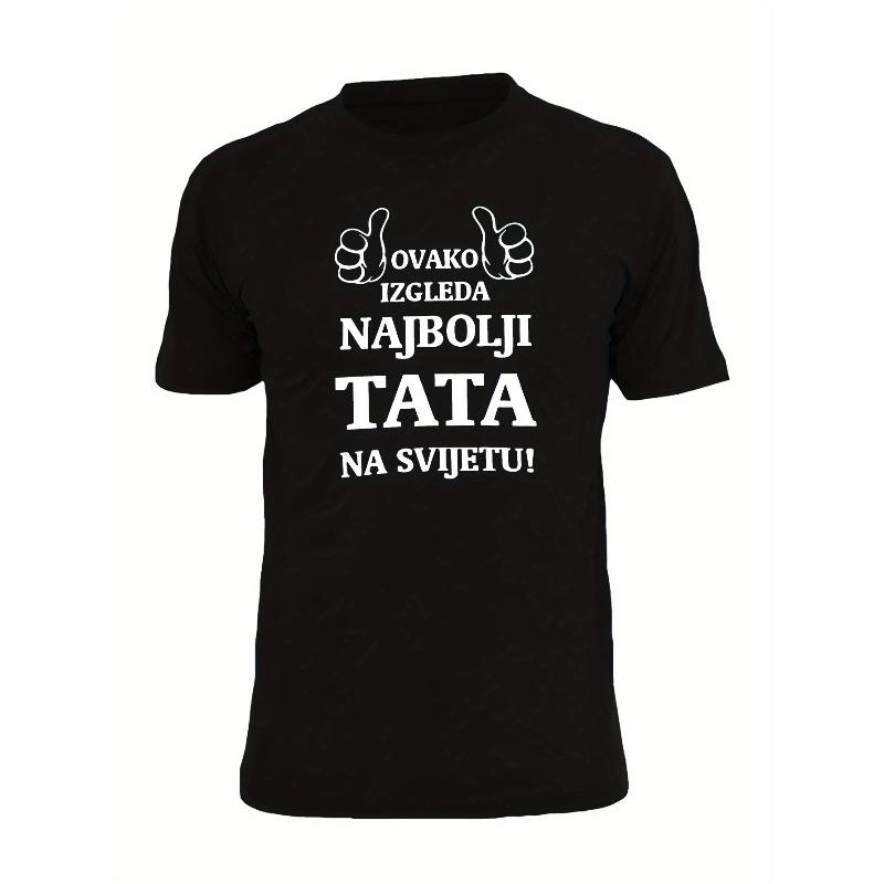 T-shirt estiva casual da uomo croata a maniche corte