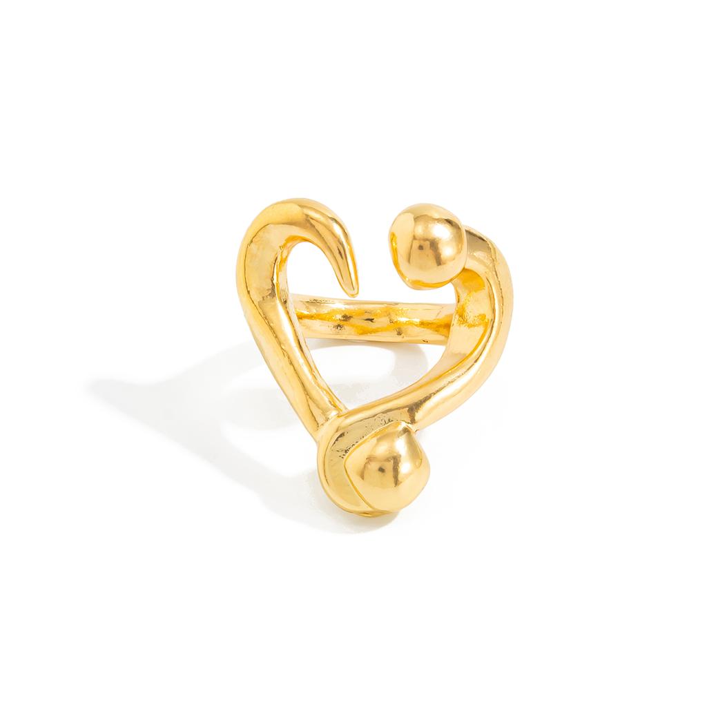 Ingemark Minimalism Irregular Heart Shape Finger Rings Women Vintage Geometric Chic Knuckle Ring Aesthetic 2026 New Year Jewelry
