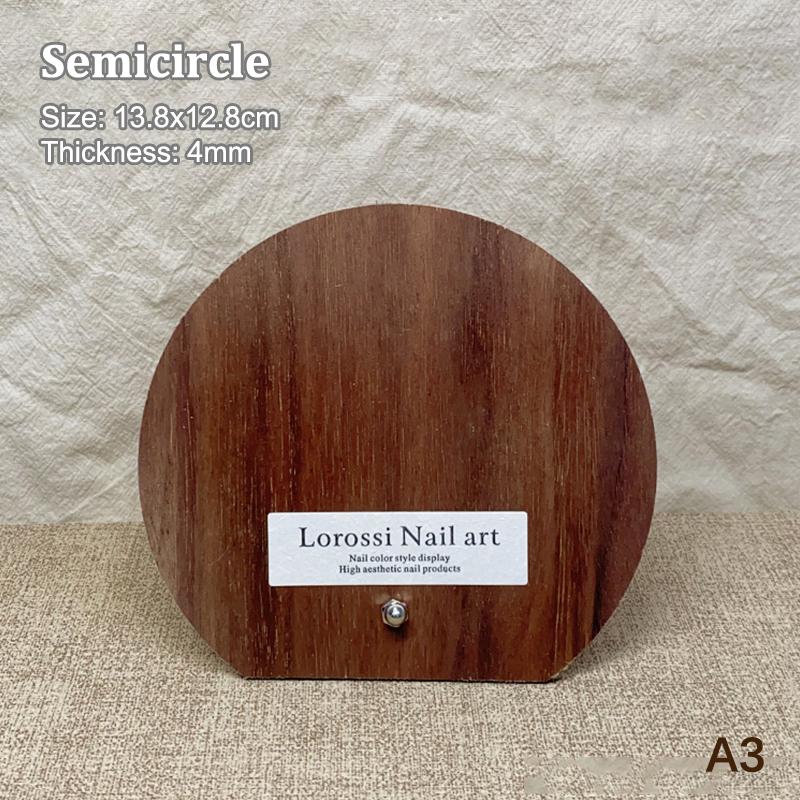 Ancient Style Nail Art Color Board Walnut Display Board Adornment Wear Nail Polish Glue Color Card Manicure Sample Display Rack