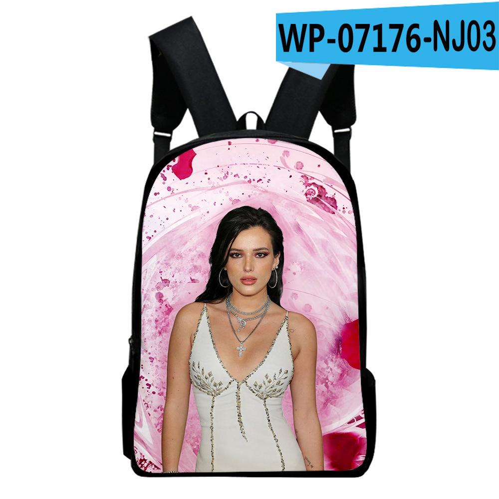 Harajuku Youthful  Bella Thorne Student School Bags Notebook Backpacks 3D Printed Oxford Waterproof Boys/Girls Travel Bags