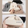 Winter Warm Knitted Hat Women's Big Head Circumference Stacking Hat Elastic Ear Protection Hat Autumn and Winter Wool Hat Cold Hat