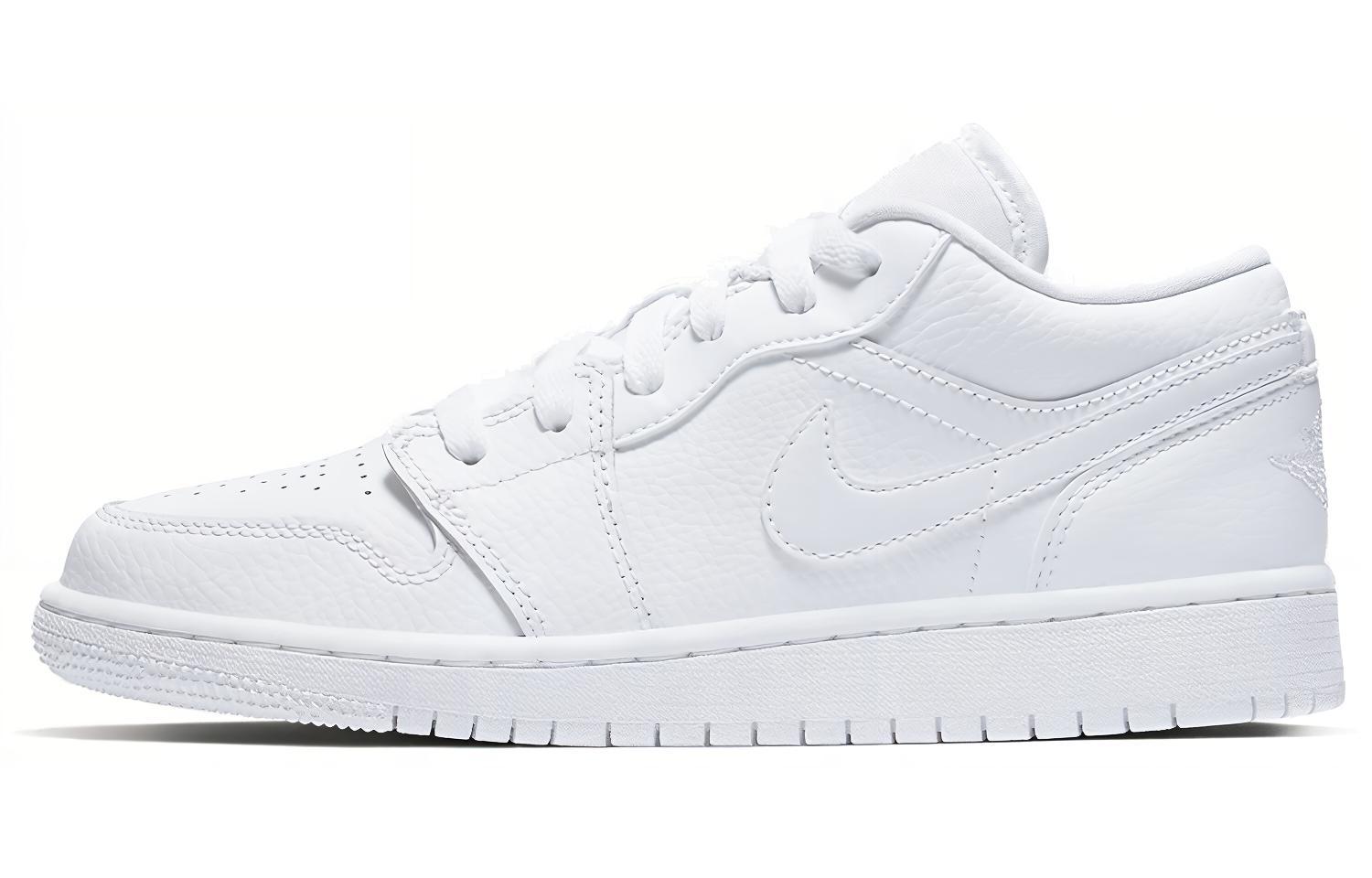 Jordan 1 Low Triple White Logo (GS) 36