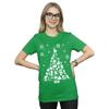 STAR WARS T-shirt da Donna/Ragazza in Cotone Albero di Natale Stile Boyfriend