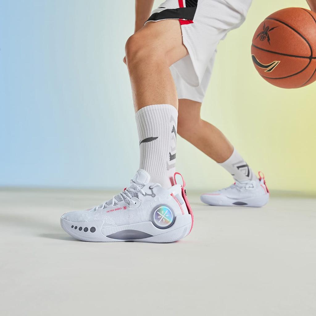 Li Ning Shadow 3 Mittelhohe Basketballschuhe Herren Standard Weiß ABPT065-1