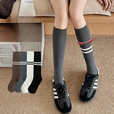 Female Spring and Autumn New Micro Pressure Legs Personality Wear Wear Thin AB Asymmetric Calf Socks