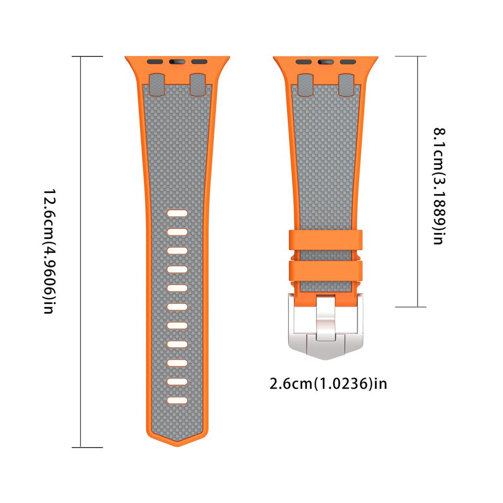 For Apple Watch 10 46mm/Ultra 2/Ultra 49mm/9 8 7 45mm/SE (2023) SE (2022) SE 6 5 4 44mm/3 2 1 42mm Silicone Watch Band