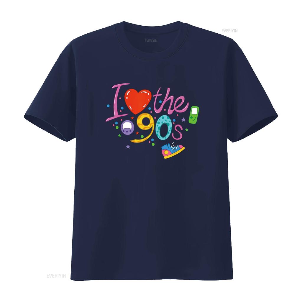 I love the 90s party outfit retro T Shirt Black 3X Large vintage Washed Unisex Casual Top For Everyday Wear homme Versatile