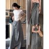 Black and White Plaid Skirt Women's Summer Long Skirt New Summer a Word Strap Retro Long Skirt Wear