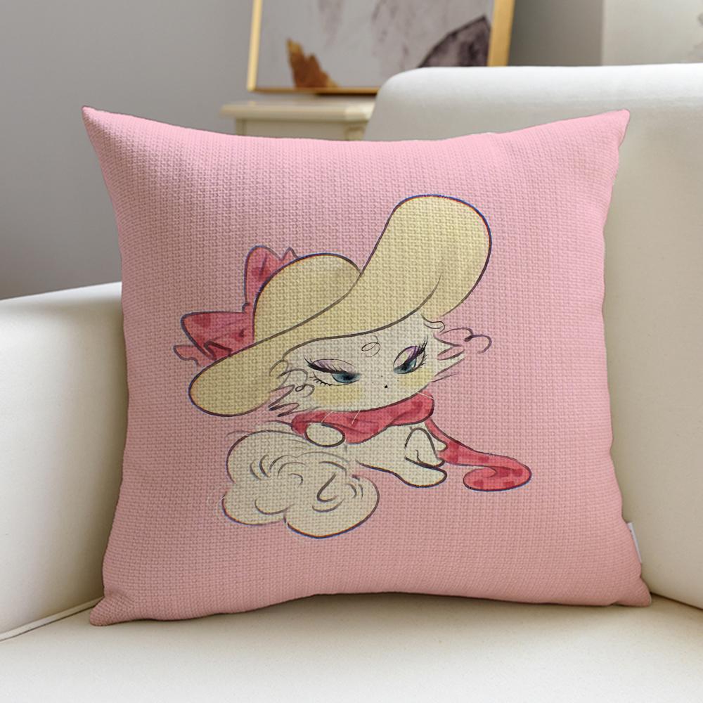 Lovely PPink KittenS Cushion Cover Pcs Linen Throw Pillow Covers x x Modern Home Decor
