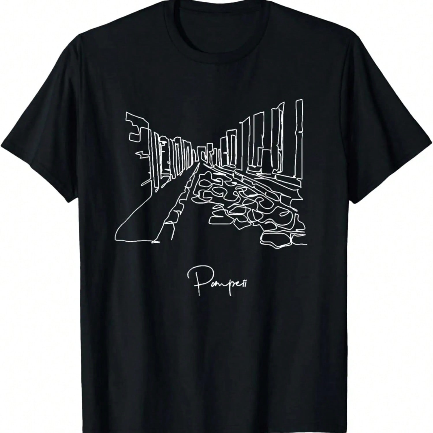 Ruins Of Pompeii Italy T-Shirt,100% Cotton S