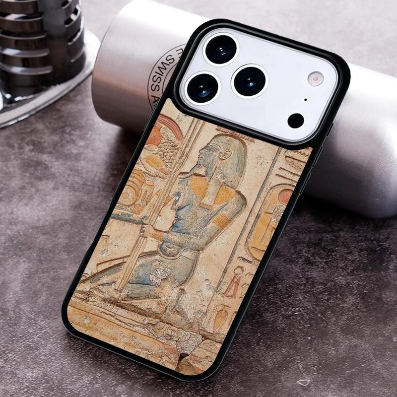 Egypt Mural print Phone Case For iPhone 17 16 15 14 13 12 11 Pro Max Plus 17Air Soft Silicone Cover