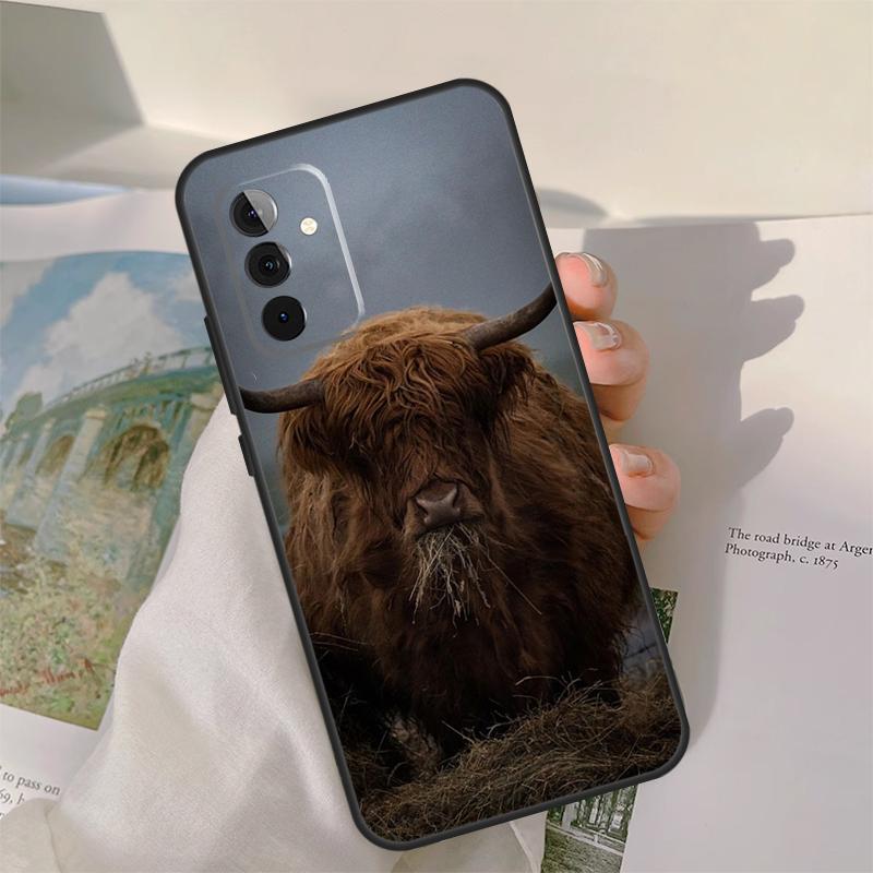 Highland Cow Animal Case For Samsung Galaxy A55 A35 A15 A32 A12 A22 A52 A06 A54 A34 A14 A56 A36 A26 A16 A13 A53
