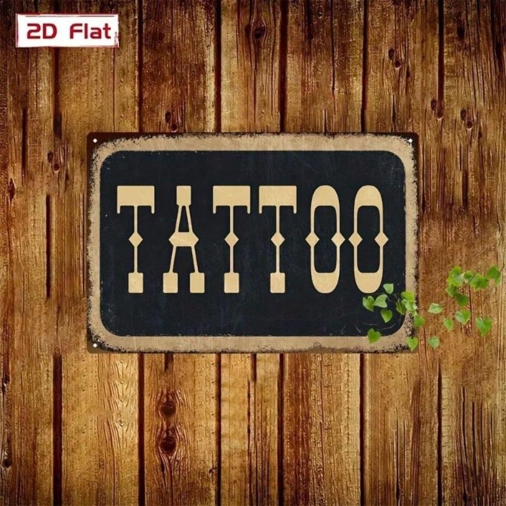 Vintage Metal Tattoo Sign 20x30cm Retro Wall Decor Home Interior