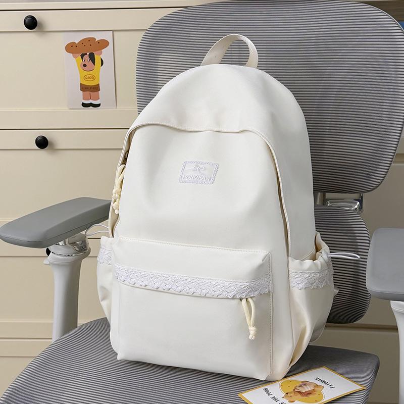 Schoolbag Korean Ins Niche Gentle Lace Junior High School Backpack Large Capacity Secondary School Bag Female Backpack