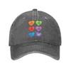 Vintage The Living Tombstone Candy Hearts Baseball Cap Unisex Women Distressed Denim Sun Cap Rock Outdoor Activities Adjustable Hat