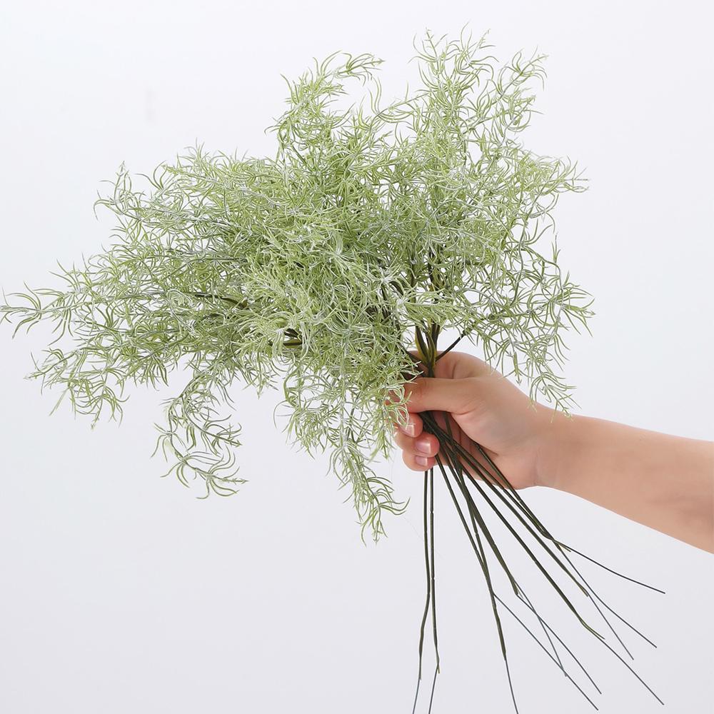 6Pcs Artificial Plants Rosemary Ferns Fake Green Plants Shrubs Home Table Office Room Desktop Decoration