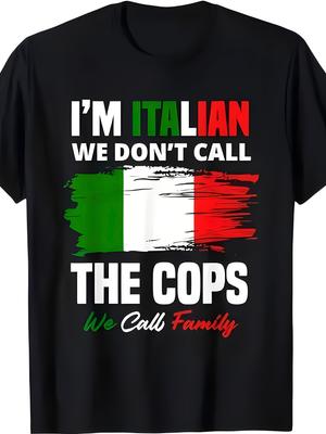 UnisexS Italian Heritage Graphic Tee Soft Heavyweight Relaxed Fit Short Sleeves Featuring The Italian Flag And The Slogan