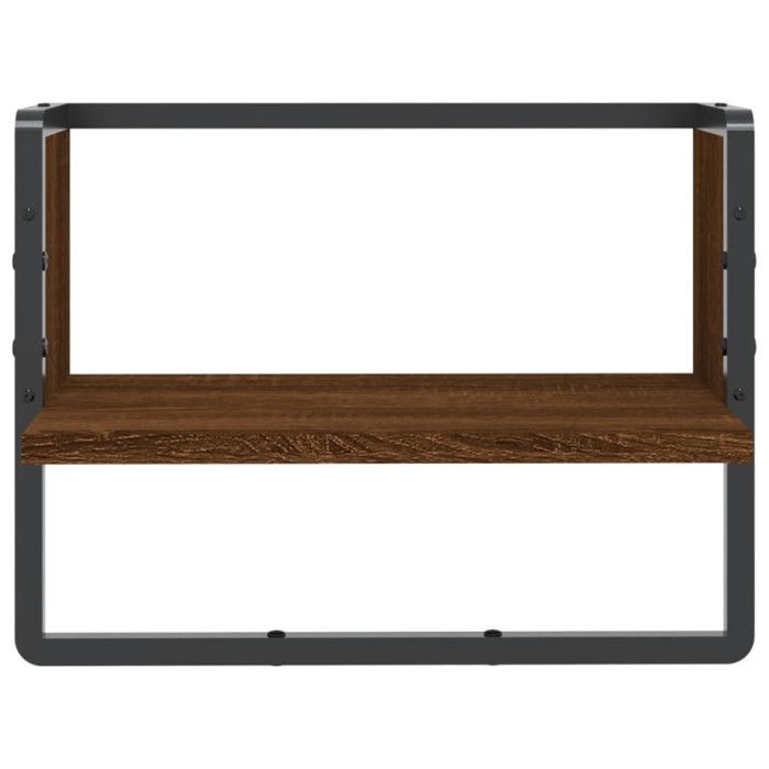 VidaXL Étagère murale avec barre chêne marron 40x25x30 cm 836287
