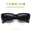Vintage Black Square Sunglasses Woman Luxury  Small Rectangle Sun Glasses Female Gradient Clear Mirror Oculos De Sol