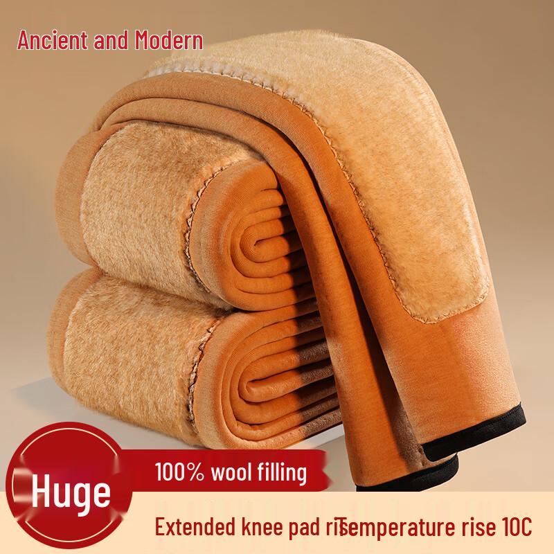 

GUJIN Женские термобрюки с наполнителем из 100% шерсти и защитой коленей XL (approx. 100-125 jin)