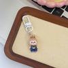 Cute Overalls Pull-up Fabric Pendant Cute Cartoon Student Bag Pendant Gift