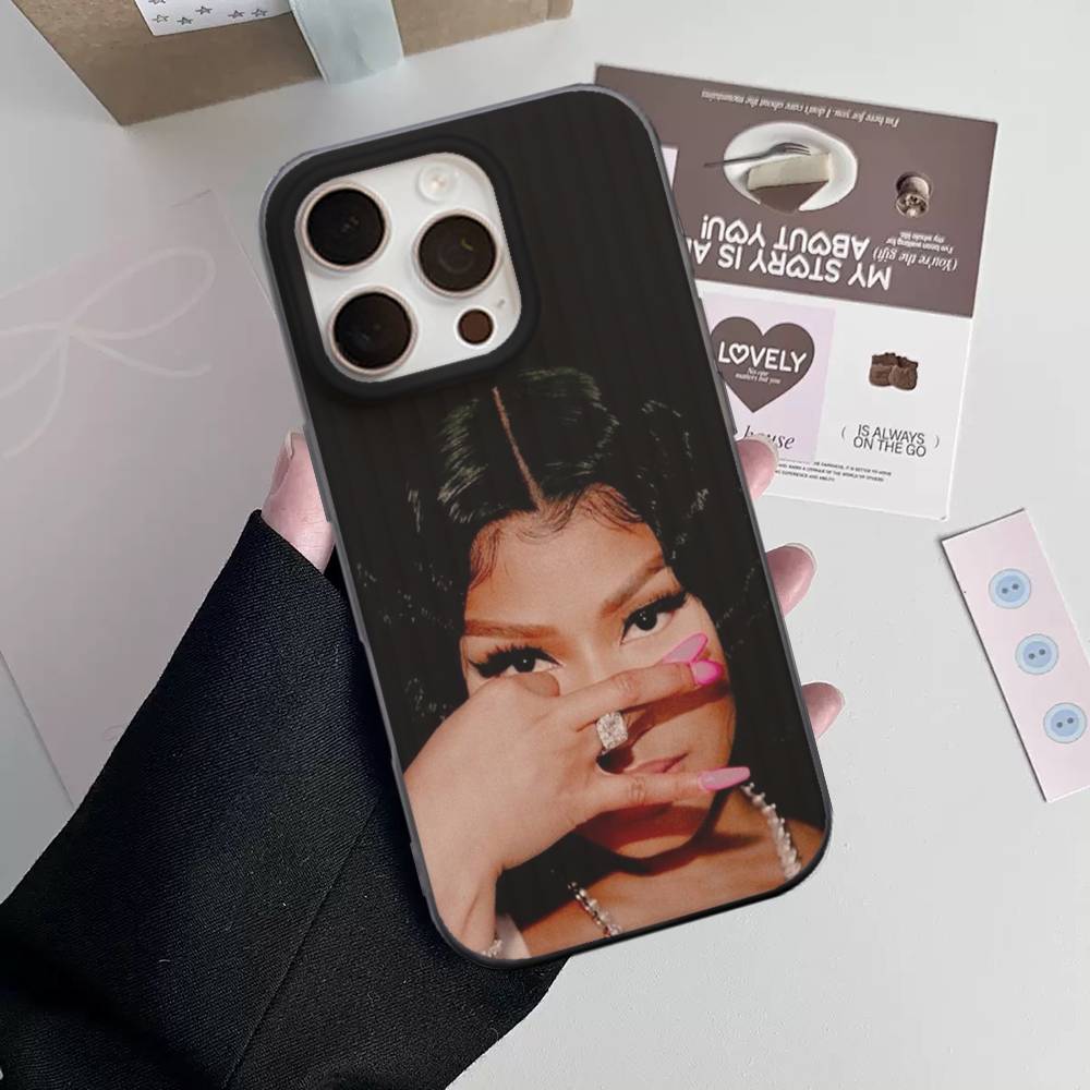 

Nicki Minaj Rapper Corrugated Pattern For IPhone 17 16 15 14 13 12 11 16 Pro Max Plus Pro Non-slip Phone Cover iPhone 13 pro
