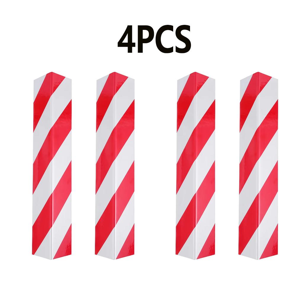 2/4pcs Parking lot corner protectors car collision reflective stripsdoor warning stickers lot barriers sponge corner protectors