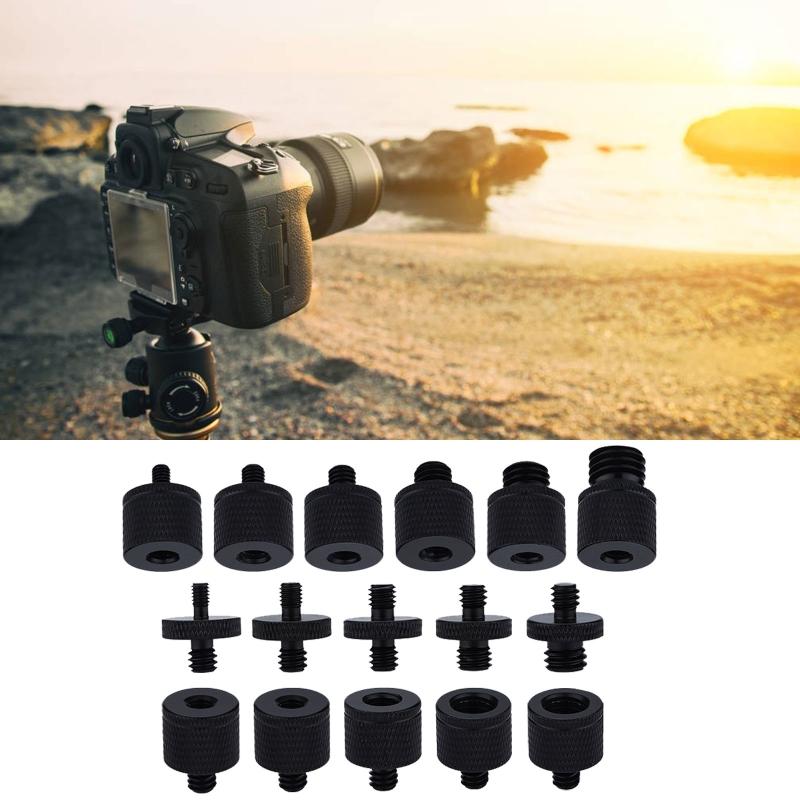 Aluminum Thread Adapter Screw Adapter Tripod Thread Adapter Mount Adapter Photography Spare Parts 1/4 Female/ 1/4 Male