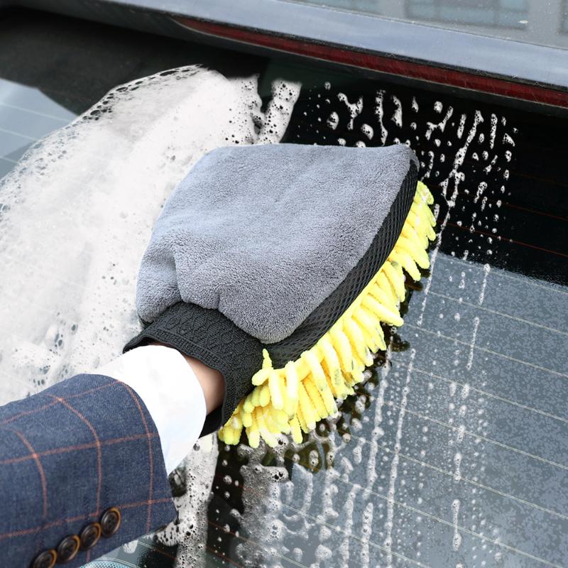Car Wash Glove Chenille Coral Soft Microfiber Gloves Car Cleaning Towel Cloth Rags Mitt Wax Auto Detailing Brush Cleaning