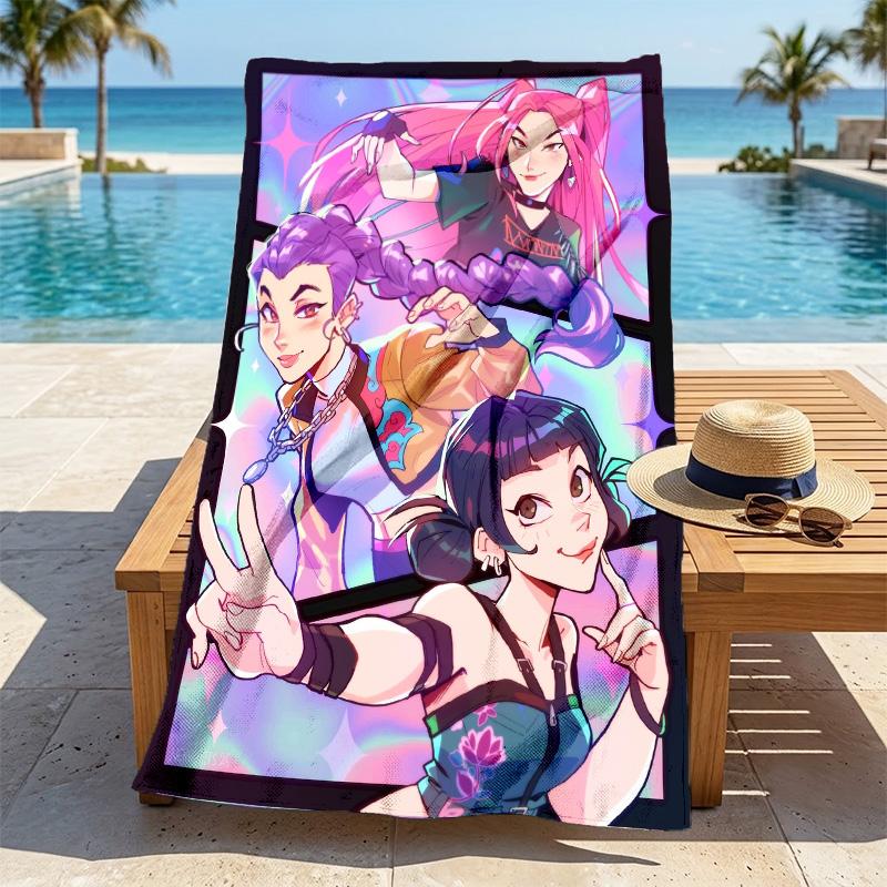 Fantasy Heroes Stylish Digital Printing Beach Towel Quick Drying Absorbent Blanket For Beach Pool Gym Travel Christmas Gift C9211287