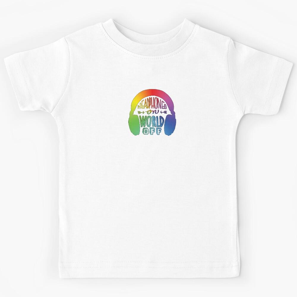 headphones on world off 2 Kids T-Shirt 120