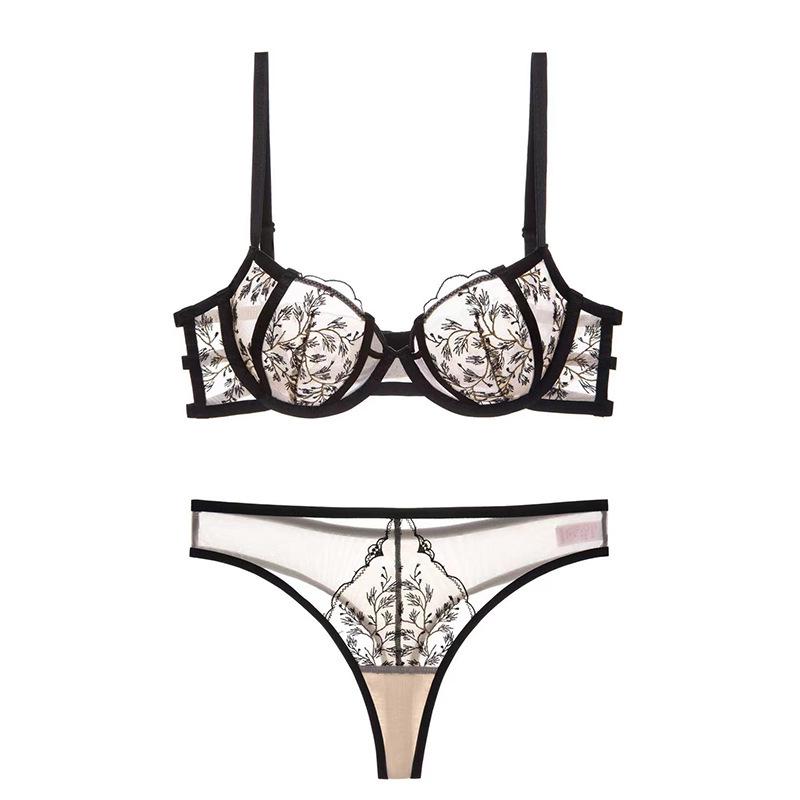 Slim Summer Lace Bra Set: Sexy, Comfortable, Embroidered, and Perfect for Both Large and Small Busts