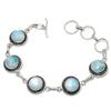 Rainbow Moonstone Gemstone Handmade 925 Srerling Silver Bracelet 7-8"