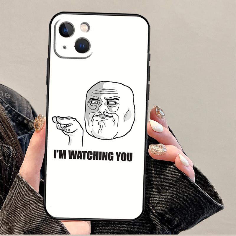 Funny FACE MEMES Funda For iPhone 15 16 Pro Max 12 13 Mini 11 14 Pro Max XS X XR 15 16 Plus Case