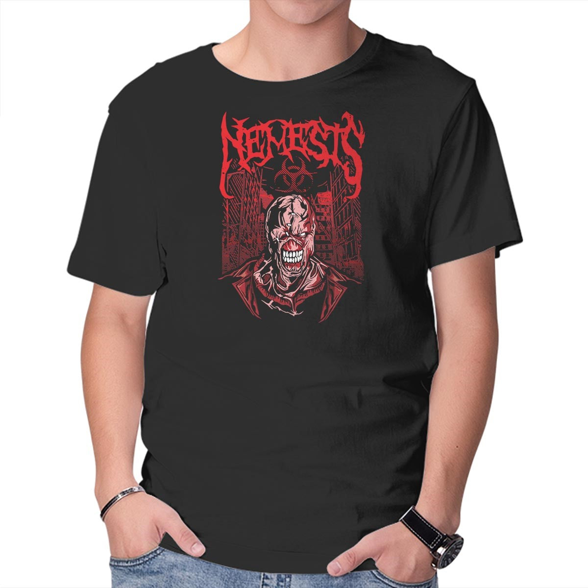 Unisex Crew Neck T-Shirt The Nemesis Graphic Short Sleeve Casual Tee XS