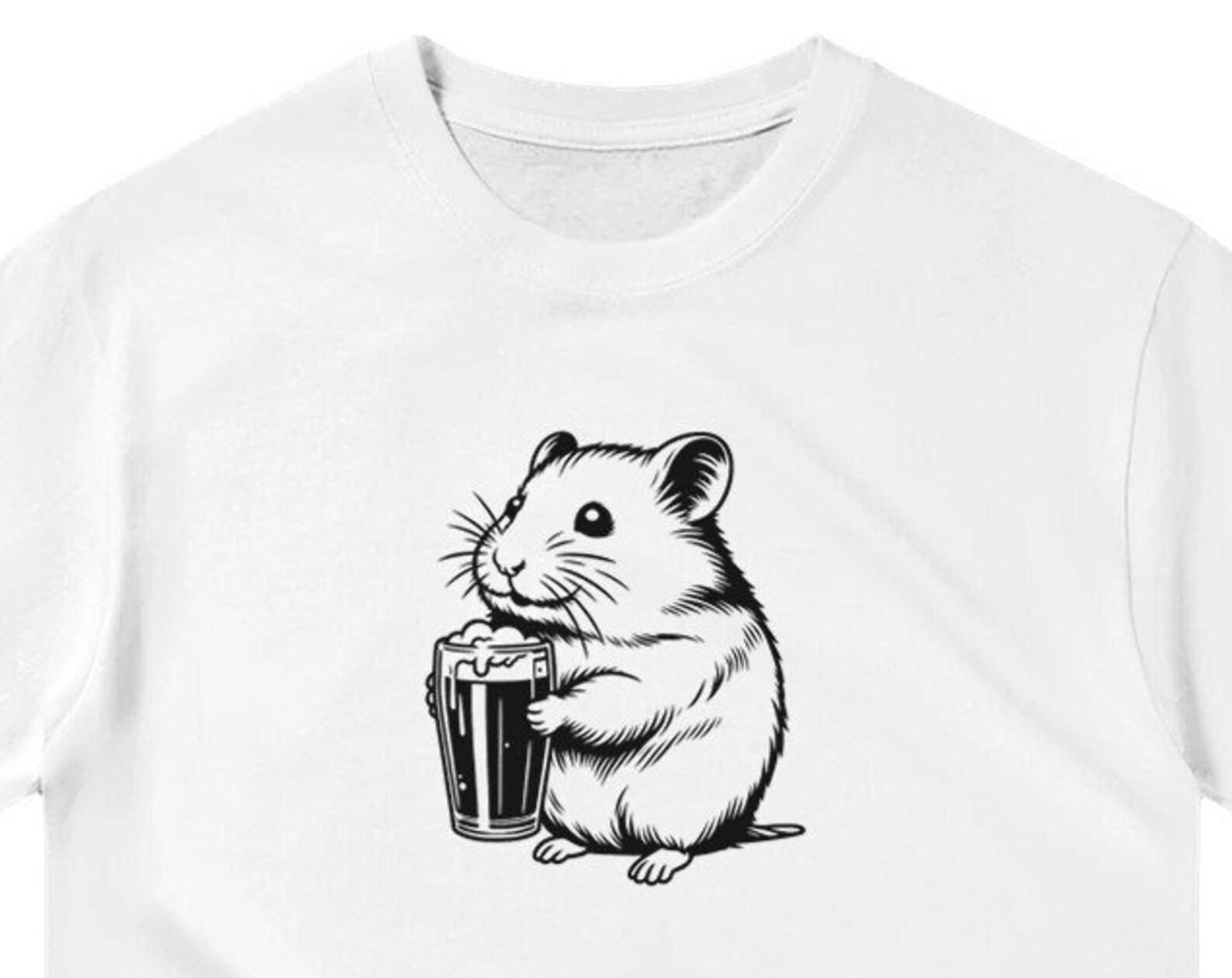 Hamster Beer Time Shirt ,Unisex, Animal Lover Shirt, Funny Animal T-shirt, Gifts For Him, Gifts for Her XL
