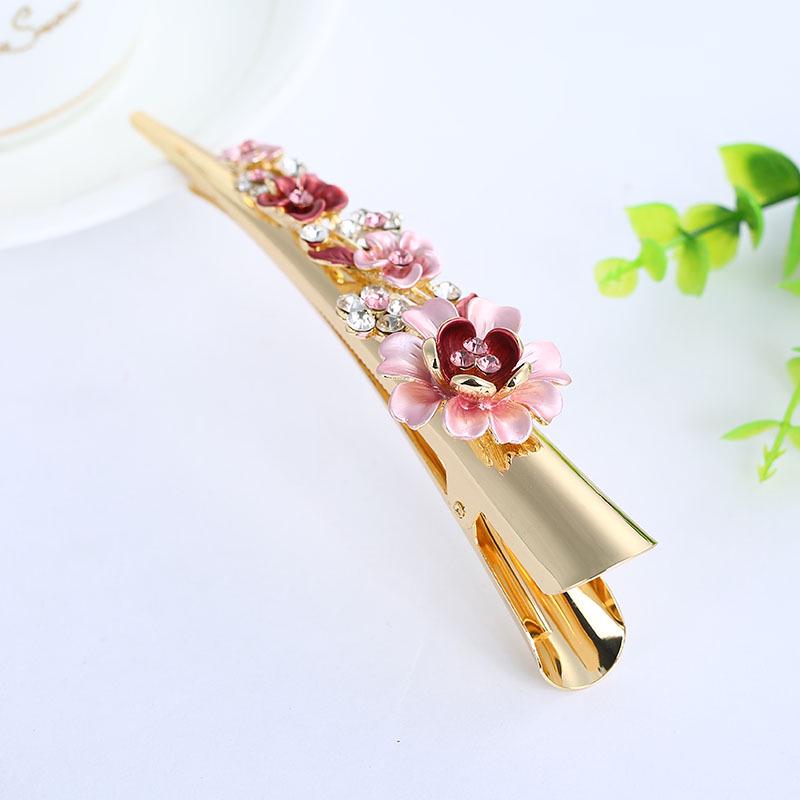 New Gorgeous Shiny Crystal Zircon Hairpin Sweet Lady Hairpin Duck Beak Hairpin High Quality Flower Tree Branch Hairpin