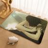 Anime Tears on a Withered Flower Floor Mat Floor Mat Soft Flannel Non-Slip Door  Rug for Living Room