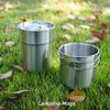 Picnics Water Mug Outdoor Cookware Camping Cup Pots Stainless Steels Coffee Mug with Folding Handle Camping Teas Mug