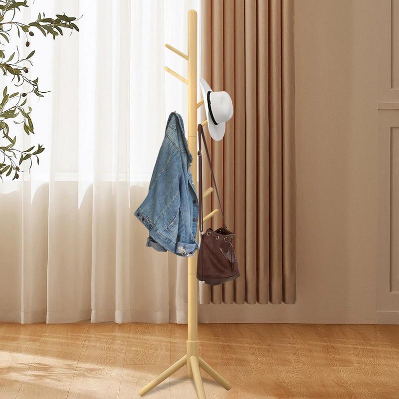 Natural Wood Clothes Rack Stand Branch Shape Handbag Hat Coat Hanger Living Room Clothing Organizer Home Nor-dic Furniture