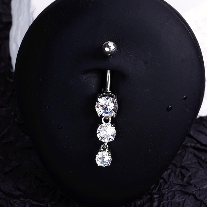 Sweet Heart Butterfly Navel Ring Zircon Belly Button Ring For Women Body Piercing Decoration Vacation Leisure Beach Jewelry Gift