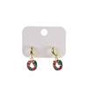 2 pcs Christmas Tree Xmas Dangle Eardrop Cartoon Santa Claus Earrings Cute Christmas Earrings  Gifts