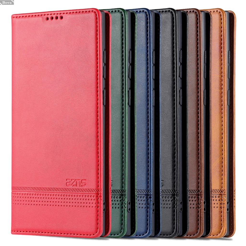 Deluxe Magnetic Adsorption Leather Fitted Case for Samsung Galaxy S22+ S23 + Ultra S 22 Flip Cover Protective Case Fundas Coque