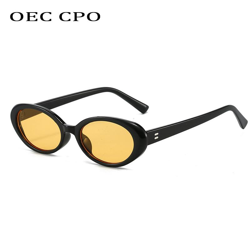 Retro Vintage Ovale Sonnenbrille Damen Marken-Designer Runde Sonnenbrille Herren UV400 Punk-Stil Luxus Brillen Damen Oculus
