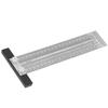 Stainless Steel Carpenter T Ruler Silver Measuring Gauge Precision Marking Tool  Industrial Layouts