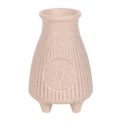Greige Ribbed Incense Holder